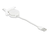 Delock Easy 45 Modul USB 2.0 Ausrollkabel USB Typ-A zu USB Type-C™ weiß