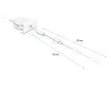 Delock Easy 45 Modul USB 2.0 Ausrollkabel USB Typ-A zu 8 Pin Lightning Stecker weiß