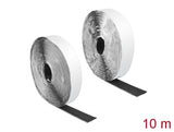 Delock Klettband selbstklebend mit Haft- und Flauschband L 10 m x B 25 mm schwarz