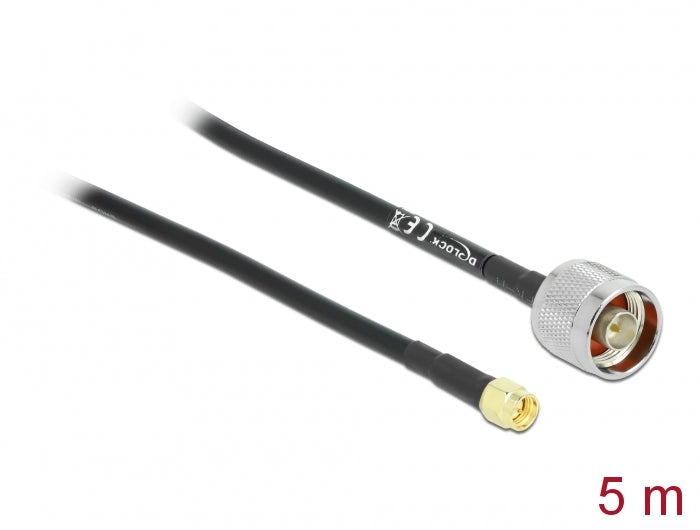 Delock Antennenkabel N Stecker > SMA Stecker RG-58 C/U 5 m