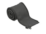Delock Gewebeschlauch mit Reißverschluss hitzebeständig 2 m x 25 mm schwarz