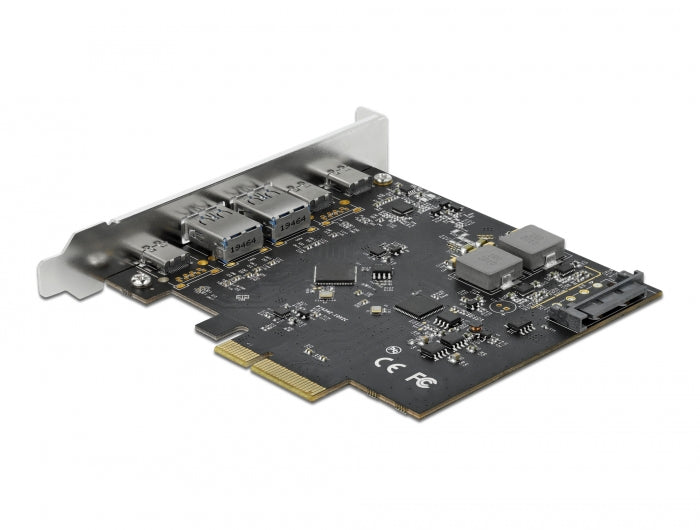 Delock PCI Express x4 Karte zu 3 x USB Type-C™ + 2 x USB Typ-A - SuperSpeed USB 10 Gbps