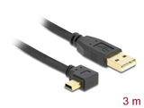 Delock USB 2.0 Kabel Typ-A Stecker zu Typ Mini-B Stecker links gewinkelt 3 m
