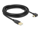 Delock USB 2.0 Kabel Typ-A Stecker zu Typ Mini-B Stecker links gewinkelt 3 m