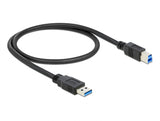 Delock USB 5 Gbps Kabel Typ-A Stecker zu Typ-B Stecker 0,5 m schwarz