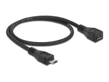 Delock Verlängerungskabel USB 2.0 Typ Micro-B Stecker > USB 2.0 Typ Micro-B Buchse 0,5 m