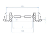 Delock Easy 45 Modulträger für Geräteeinbaukanal 175 x 80 mm