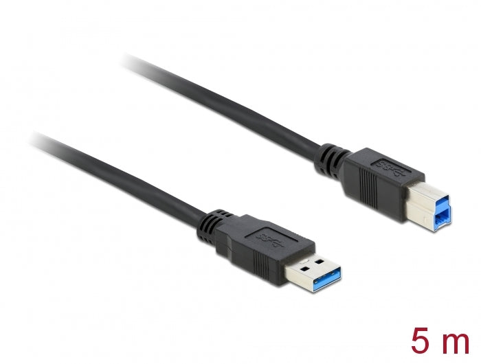Delock USB 5 Gbps Kabel Typ-A Stecker zu Typ-B Stecker 5 m schwarz