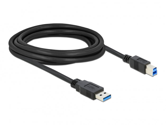 Delock USB 5 Gbps Kabel Typ-A Stecker zu Typ-B Stecker 3 m schwarz