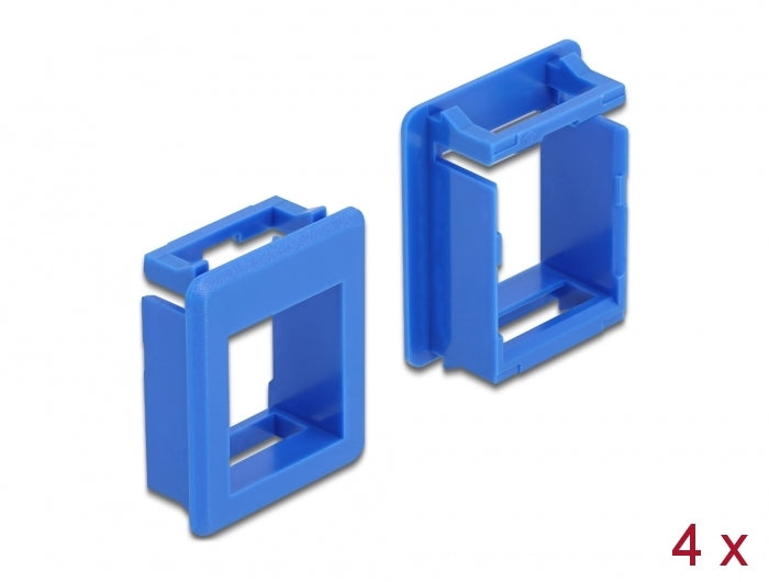 Delock Keystone Halterung für Gehäuse 4 Stück blau