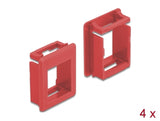 Delock Keystone Halterung für Gehäuse 4 Stück rot