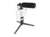 Delock Vlog Shotgun Mikrofon Set für Smartphones und DSLR Kameras