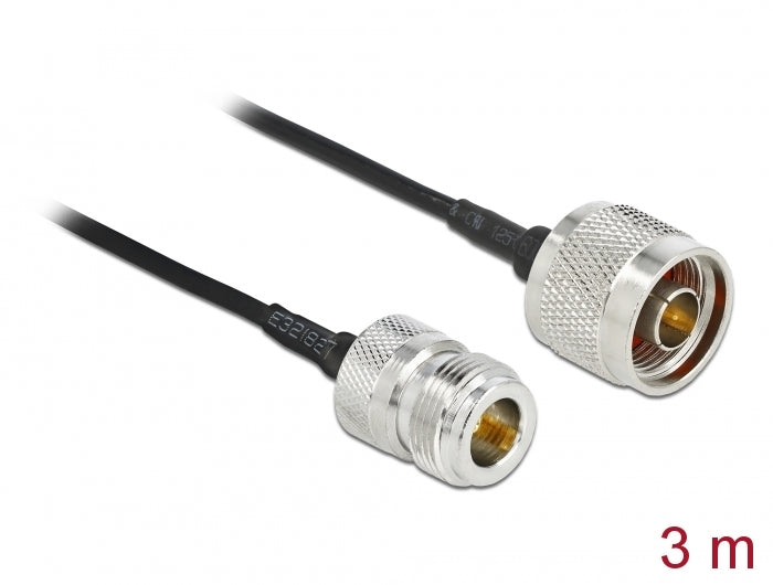 Delock Antennenkabel N Stecker zu N Buchse LMR/CFD100 3 m low loss