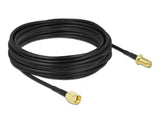 Delock Antennenkabel RP-SMA Stecker zu RP-SMA Buchse LMR/CFD100 10 m low loss