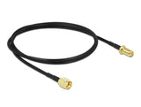 Delock Antennenkabel RP-SMA Stecker zu RP-SMA Buchse LMR/CFD100 1 m low loss
