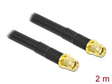 Delock Antennenkabel RP-SMA Stecker zu RP-SMA Stecker LMR/CFD300 2 m low loss