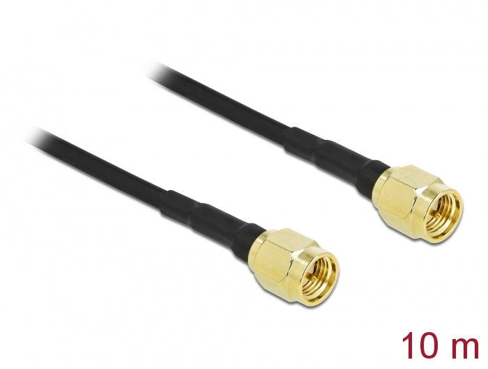Delock Antennenkabel SMA Stecker zu SMA Stecker LMR/CFD100 10 m low loss