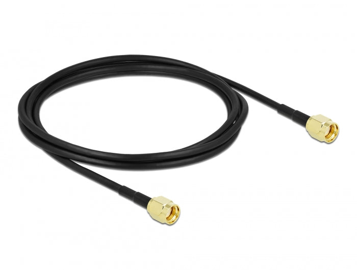 Delock Antennenkabel RP-SMA Stecker zu RP-SMA Stecker LMR/CFD100 2 m low loss