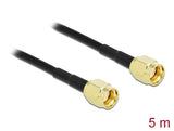 Delock Antennenkabel RP-SMA Stecker zu RP-SMA Stecker LMR/CFD100 5 m low loss