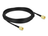 Delock Antennenkabel RP-SMA Stecker zu RP-SMA Stecker LMR/CFD100 5 m low loss
