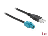 Delock Kabel HSD Z Buchse zu USB 2.0 Typ-A Stecker 1 m Premium