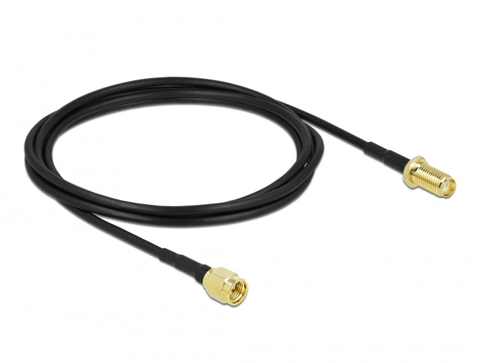 Delock Antennenkabel SMA Stecker zu SMA Buchse LMR/CFD100 2 m low loss