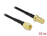 Delock Antennenkabel SMA Stecker zu SMA Buchse LMR/CFD100 10 m low loss