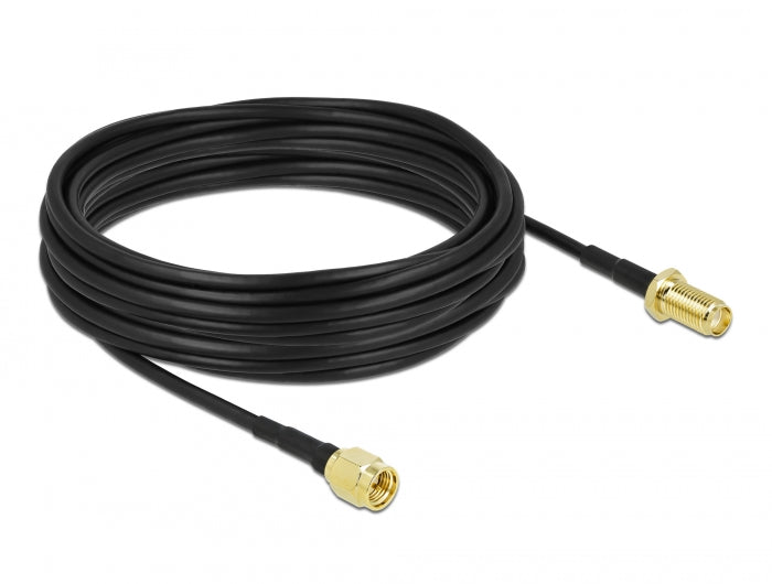 Delock Antennenkabel SMA Stecker zu SMA Buchse LMR/CFD100 10 m low loss