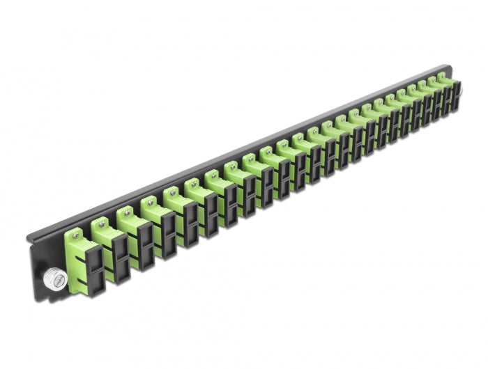 Delock 19″ LWL Spleißbox Frontblende 24 Port SC Duplex lindgrün
