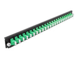 Delock 19″ LWL Spleißbox Frontblende 24 Port LC Duplex grün