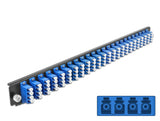 Delock 19″ LWL Spleißbox Frontblende 24 Port LC Quad blau