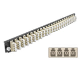 Delock 19″ LWL Spleißbox Frontblende 24 Port LC Quad beige