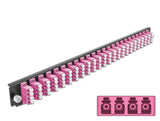 Delock 19″ LWL Spleißbox Frontblende 24 Port LC Quad violett