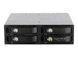 Delock 5.25″ Wechselrahmen für 4 x 2.5″ U.2 NVMe SSD mit abschließbaren Trays