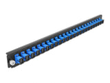 Delock 19″ LWL Spleißbox Frontblende 24 Port SC Simplex blau