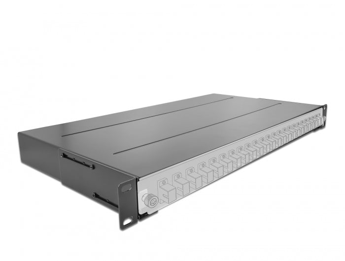 Delock 19″ LWL Glasfaser Spleißbox 96 Fasern