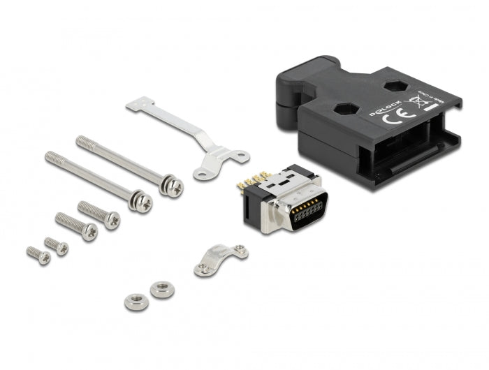 Delock MDR Stecker 14 Pin Lötanschluss mit Gehäuse