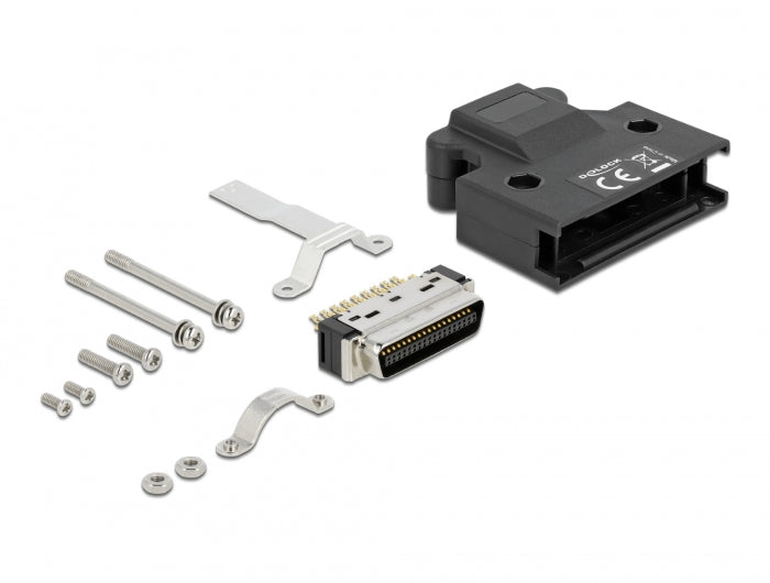 Delock MDR Stecker 36 Pin Lötanschluss mit Gehäuse