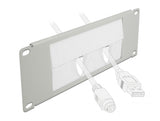 Delock 10″ Kabelmanagement Bürstenleiste 2 HE grau