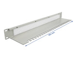 Delock 19″ Kabelmanagement Bürstenleiste mit Kabelabfangplatte 1 HE grau
