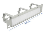 Delock 10″ Kabelmanagement Bürstenleiste mit 3 Bügeln 1 HE grau