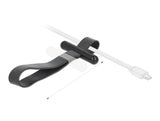 Delock Kabelbinder mit Gummischlaufe schwarz