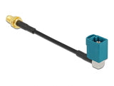 Delock Antennenkabel FAKRA Z Buchse 90° zu SMA Buchse zum Einbau RG-174 10 cm
