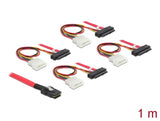 Delock Kabel mini SAS SFF-8087 > 4 x SAS SFF-8482 + Power 1 m