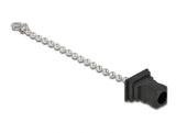 Delock LWL Staubschutzkappe mit Kette für SC Stecker schwarz