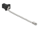 Delock LWL Staubschutzkappe mit Kette für SC Stecker schwarz