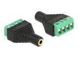 Delock Adapter Klinke Buchse 3,5 mm > Terminalblock 4 Pin