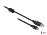Delock USB 2.0 Kabel Typ-A Stecker zu USB 2.0 Mini-B Stecker 1 m schwarz