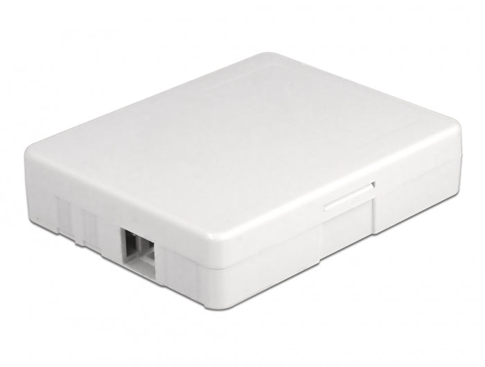 Delock LWL Anschlussdose zur Wandmontage für 2 x SC Simplex oder LC Duplex weiß
