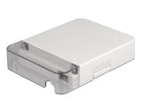 Delock LWL Anschlussdose zur Wandmontage für 1 x SC Simplex oder LC Duplex weiß